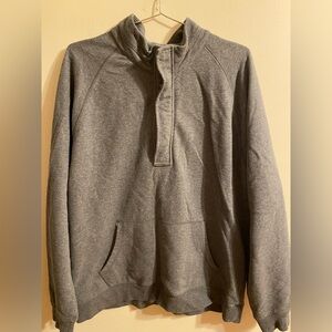 L.L. Bean Men's Gray 1/2 Zip and Snap Overshirt Shacket Size Large 288036